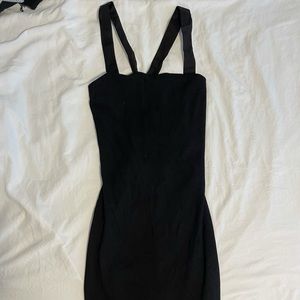NWT Anthropologie Black midi dress